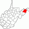 Hampshire Red in WV State Map